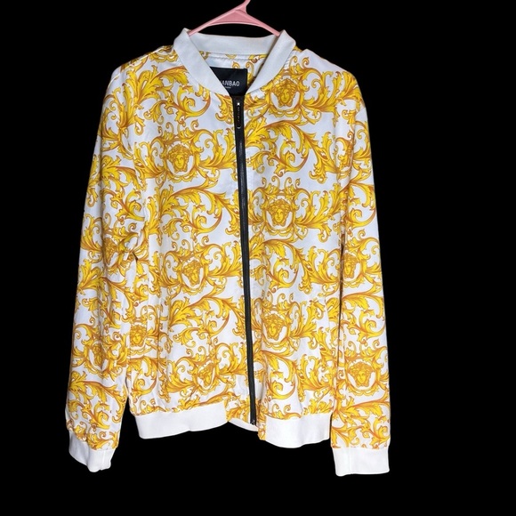 shanbao Jackets & Blazers - Shanbao Selection Women inspired print bomber jacket size missing is like large